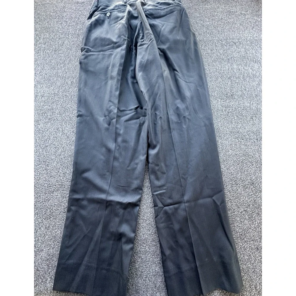 Roberta di Camerino Pants Mens Size 50 Dark Gray Striped Suit Pleated Pockets‎